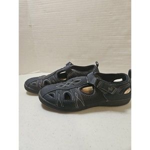 Earth Origins Sandals Womens 9.5 Eliah Comfort Fisherman Blue Fabric Closed Toe